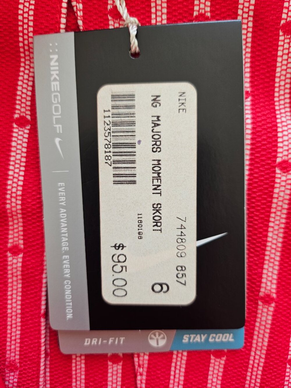 NWT Nike Golf Dri-FIT Red Skort Size 6 $95 Retail - Picture 7 of 11